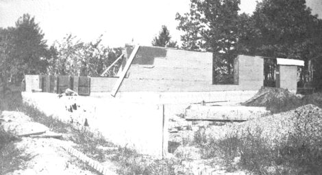 black and white outside foundation
